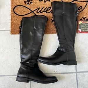 Franco Sarto black leather boots
